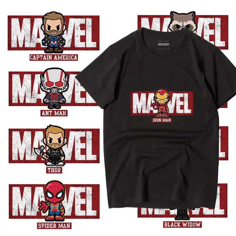 Áo thun ngắn tay in hình siêu anh hùng Marvel dành cho cả nam và nữ