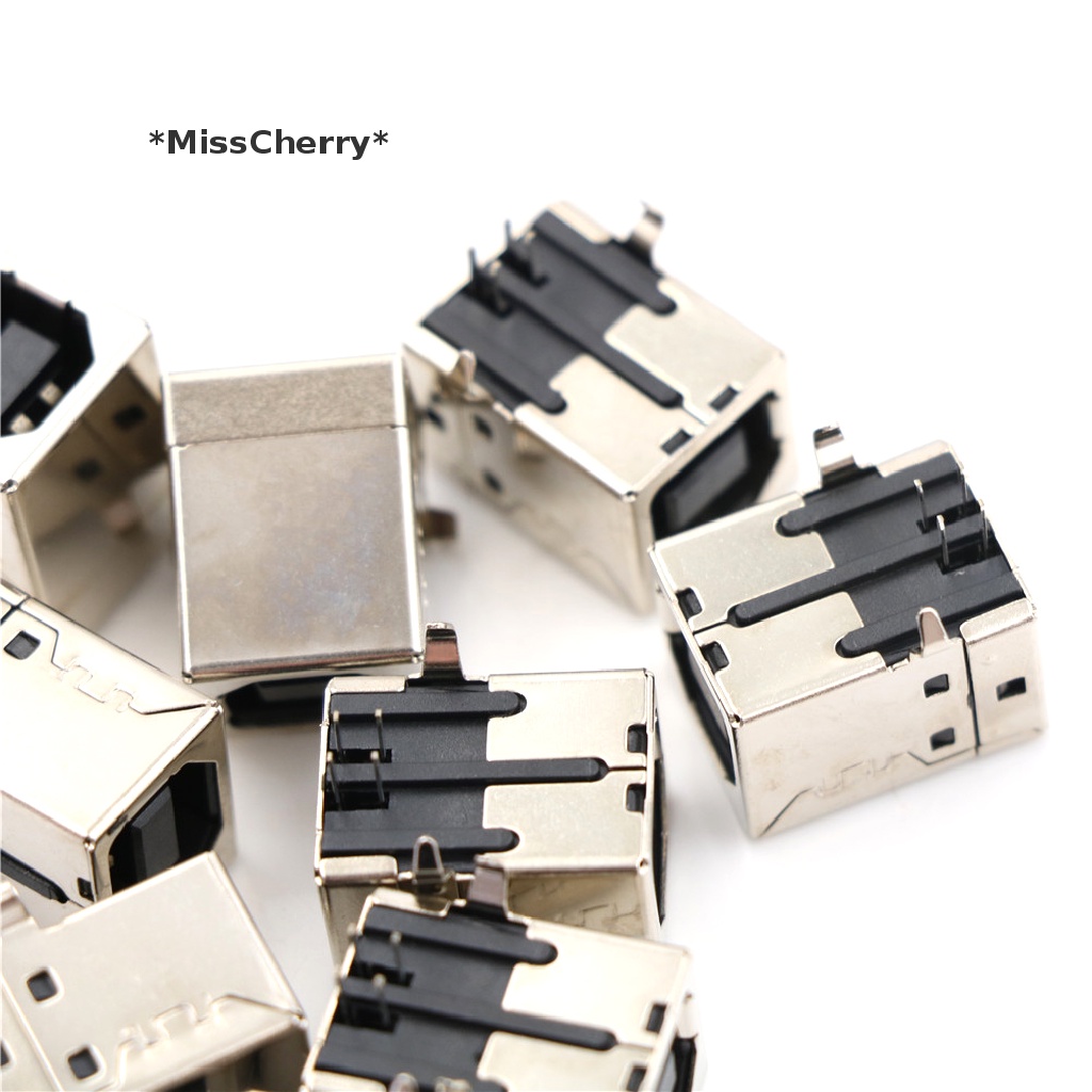 Set 10 Ổ Cắm PCB DIP Cổng USB Type-B Góc Phải 4 Chấu Chuyên Dụng
