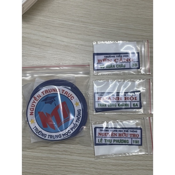 Bảng tên - logo - nhãn tên - phù hiệu theo yêu cầu