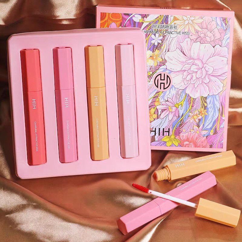 Set hộp 4 cây son kem bóng HIH CHARMING ATTRACTIVE KISS nội địa Trung | BigBuy360 - bigbuy360.vn