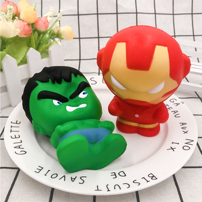 Squishy Lớn Hình người máy người nhện người sắt người xanh Đồ Chơi Xốp Giảm Stress Hình mềm mịn dễ Thương đàn hồi Cho Bé