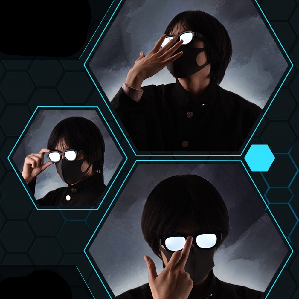 Mắt kính hóa trang thám tử Conan có đèn led sáng nhiều màu