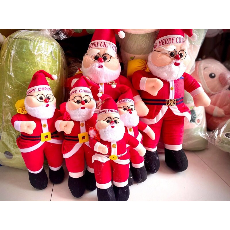 GẤU BÔNG ÔNG GIÀ NOEL 55cm CAO CẤP,Lông Nhung Mịn