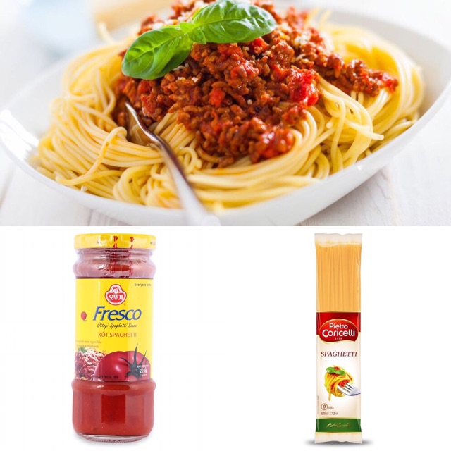 Combo mì ý pietro coricelli kèm sốt spagheti