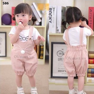 Bộ yếm mèo cực xinh cho bé