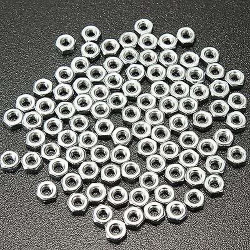 Set 100 Đai Ốc Lục Giác 2mm / 2.5mm / 3mm / 4mm / 5mm / 6mm Chuyên Dụng