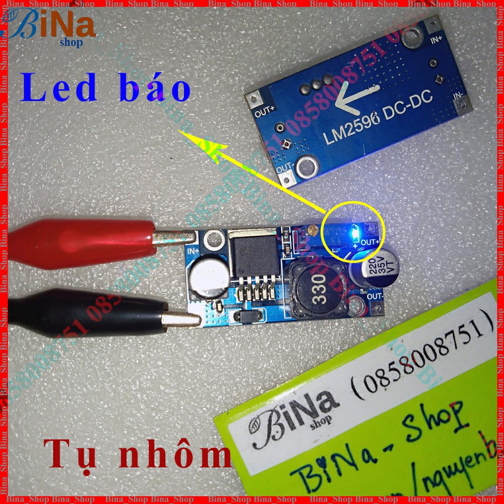 Mạch hạ áp 3A LM2596 từ 3.2v~40v xuống 1.2v~37v