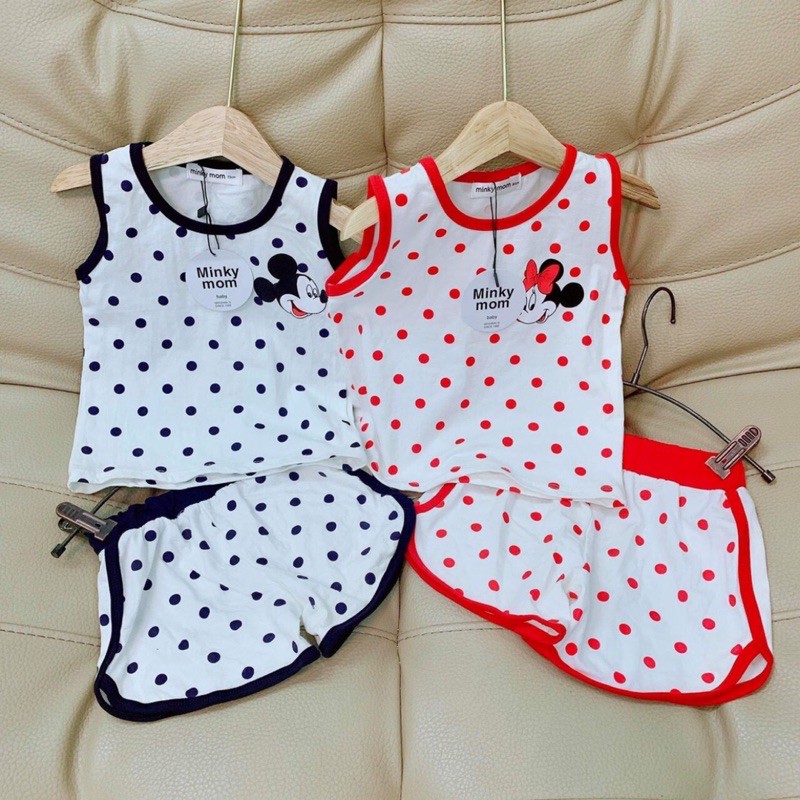 Bộ ba lỗ cho bé 9-25kg, chất cotton chính phẩm siêu đẹp