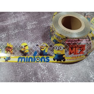 Cuộn Mica bọc bánh Mousse Minions 8cm