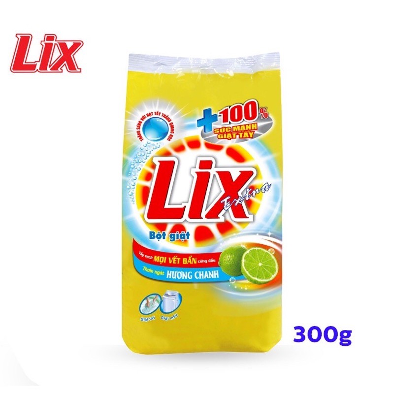 Bột giặt Lix Siêu Sạch gói Extra 260g/Chanh 300g Giao Ngẫu nhiên