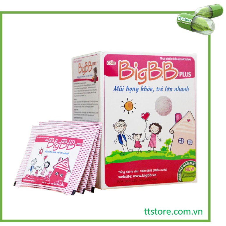 Cốm BigBB Plus (Hồng) - Mũi họng khỏe, trẻ lớn nhanh