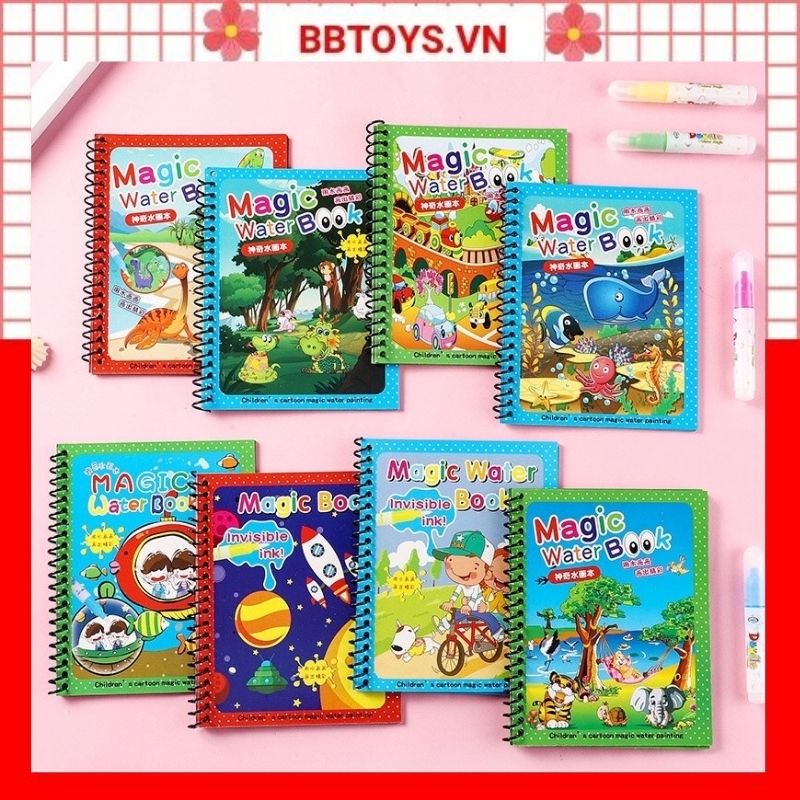 Tranh ma thuật tô màu nước nhiều chủ đề cho bé phát triển trí tuệ BBTOYS 90