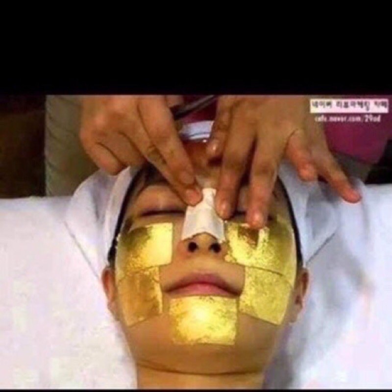 Combo 100 mặt nạ miếng vàng lá nano 24k