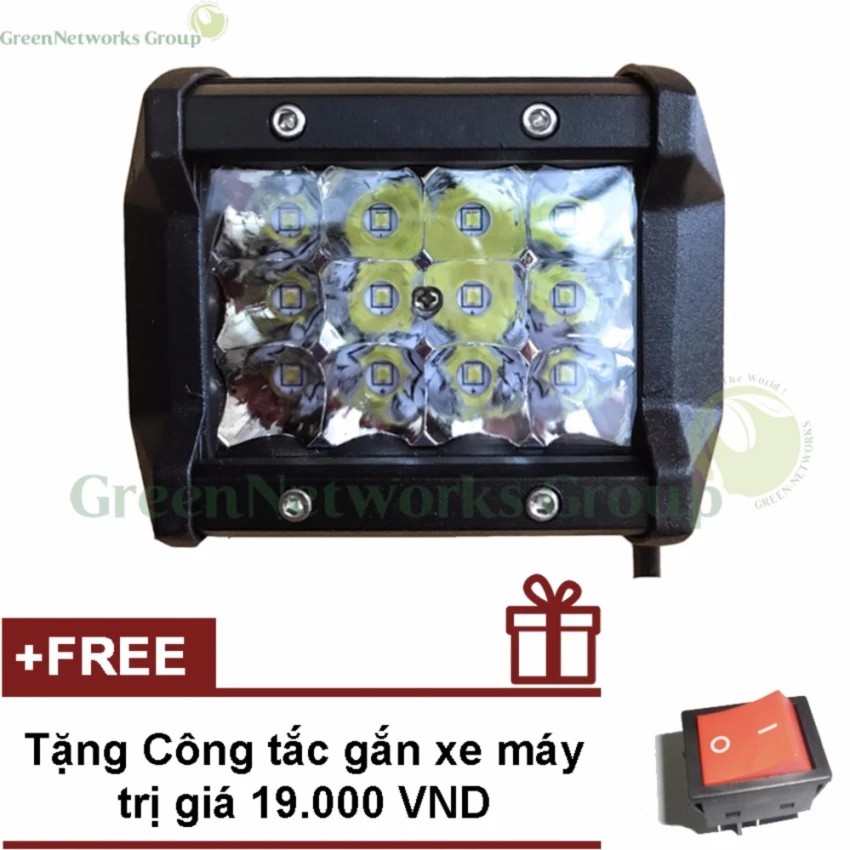 Đèn trợ sáng Led C6 12 Bóng Ánh Sáng Trắng Gắn Xe Máy ô tô