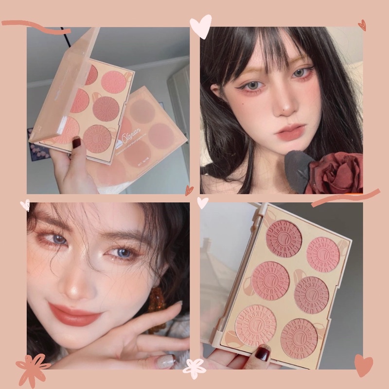 Phấn Má Hồng, Phấn Mắt Tone Nude Siêu Tây Makeup Natural Blush Trend Beauty