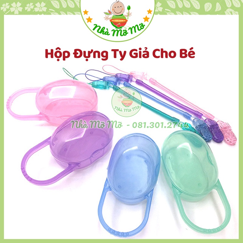 Hộp đựng ti giả núm ty cho bé có móc treo avent dr brown bibs - Nhà MỠ