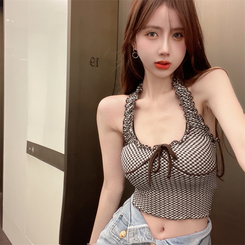 Áo Hai Dây Cổ Yếm / Nơ Gợi Cảm Cho Nữ