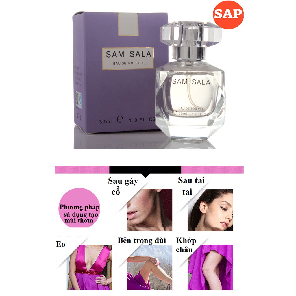 Nước Hoa SAM SALA EAU Hẹn Hò, Gọi Tình, Quyến Rũ, Bí Ẩn Dành Cho Nam Và Nữ