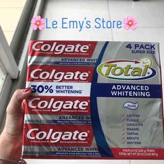 💋Kem Đánh Răng Colgate Total Advanced Whitening Toothpaste 226g trắng răng-thơm miệng💋