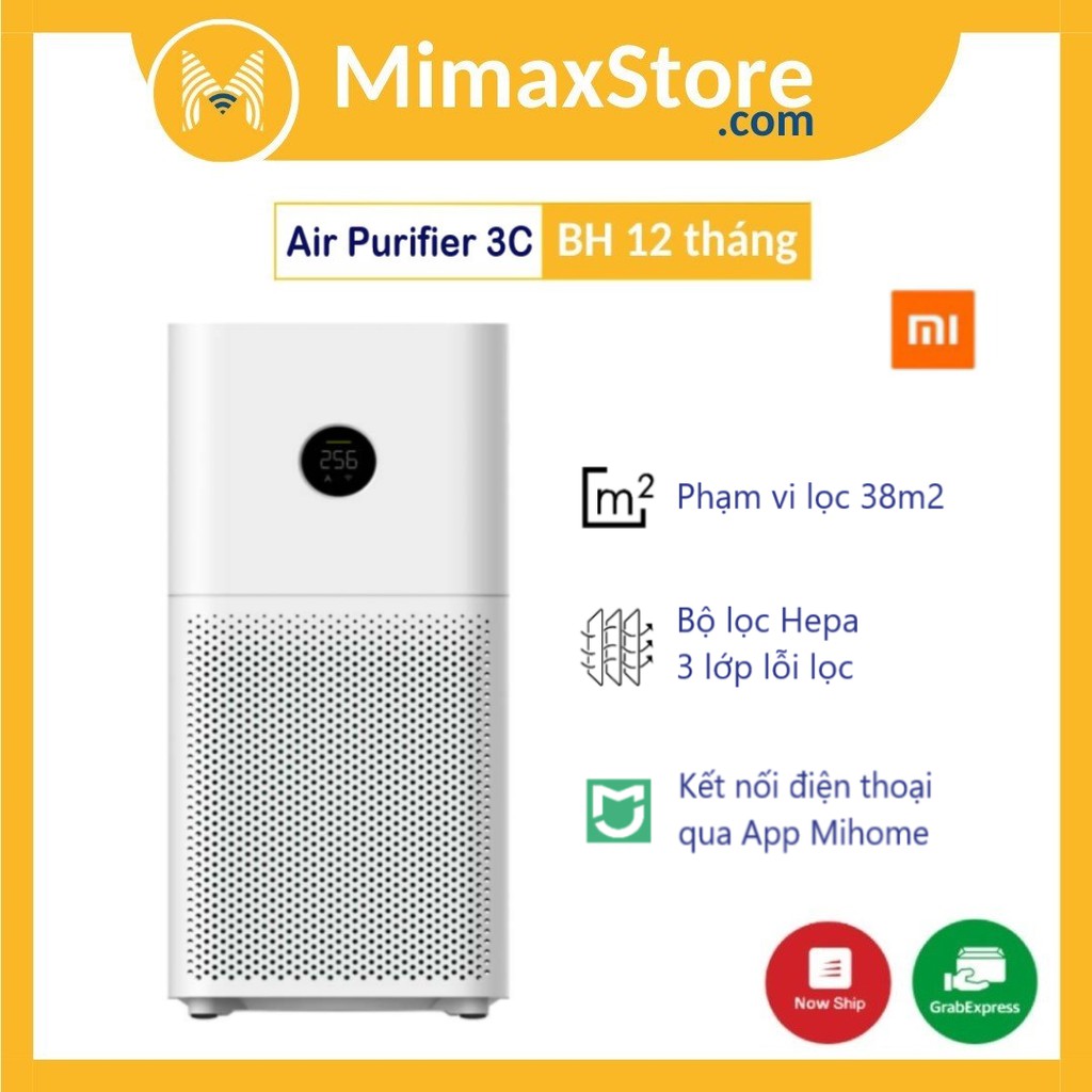 Máy Lọc Không Khí Xiaomi Mi Air Purifier 3C BHR4518GL l Hàng Chính Hãng | Phân Phối Bởi Digiworld l Bảo Hành 12 Tháng