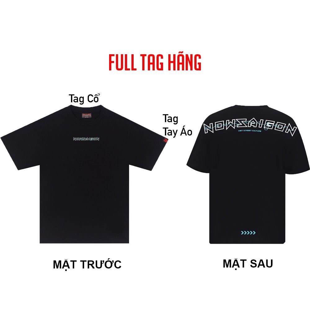 Áo Thun Nam [ZCrush] Áo Phông Unisex Logo Nowsaigon Phông ulzzang nam nữ oversize