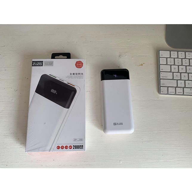 Pin sạc dự phòng ZUZG 20000mAh sạc nhanh QC3.0 - PD3.0 cho iPhone , Samsung , Oppo , Vivo