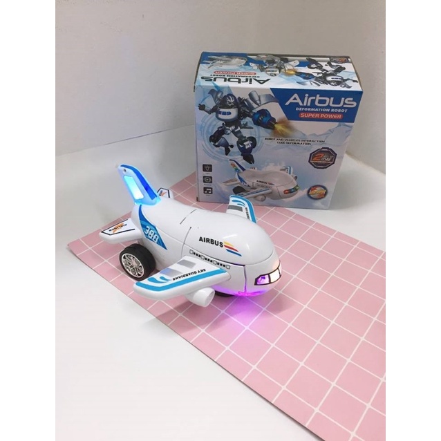 Đồ chơi máy bay biến hình Robot Airbus có đèn nhạc