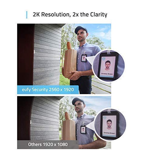 Eufy Video Doorbell 2K, chuông cửa thông minh kết nối Wifi, hỗ trợ Google và Alexa