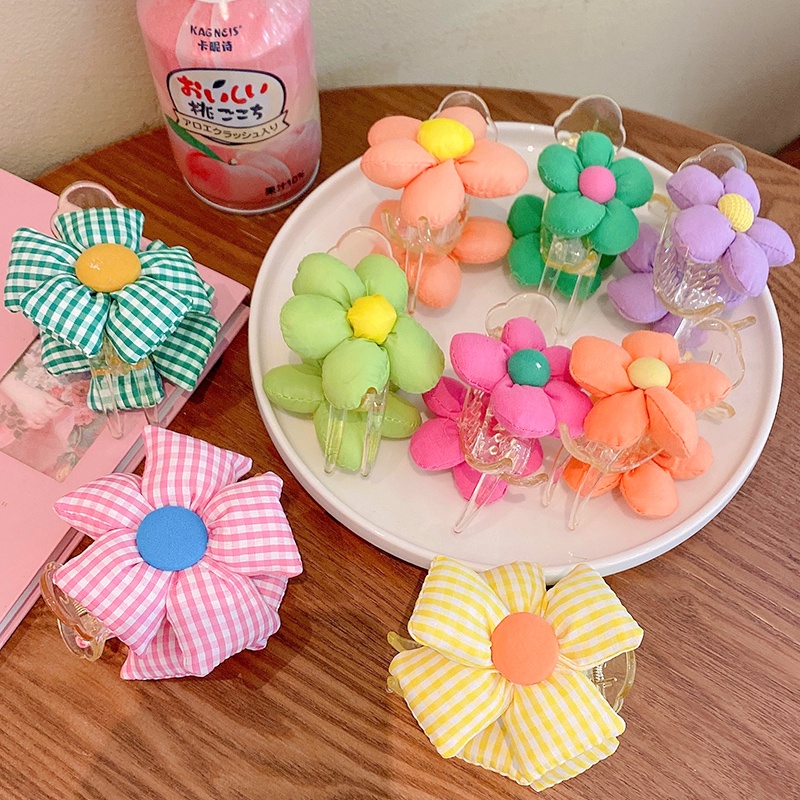 Kẹp Tóc Hình Hoa Hai Mặt Cho Bé Gái