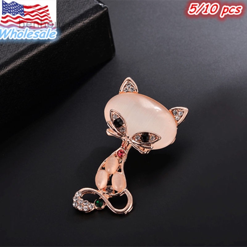 Trâm cài áo hình cáo đính đá nhân tạo thời trang cho nữ