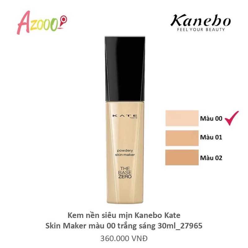 Kem nền che phủ siêu mịn Kanebo Kate Skin Maker SPF15 PA++ 30ml