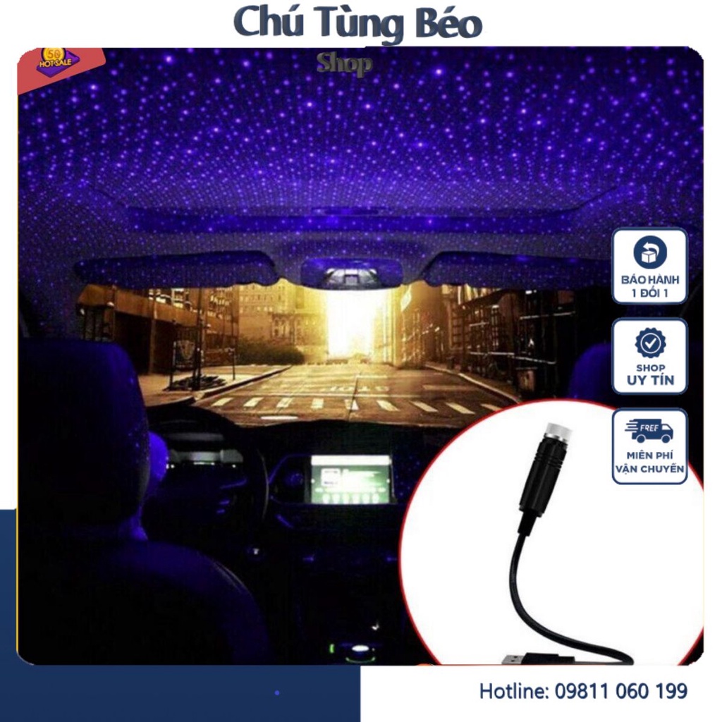 Đèn Led Chiếu Trần Xe Hơi, Trần Nhà Cắm USB Tiện Lợi Tạo Bầu Trời Đầy Sao