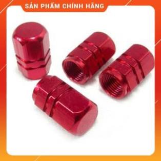 Bộ 04 ốc - nắp chụp trang trí đầu van, vòi bơm hơi bánh xe, lốp xe ô tô, xe máy, xe hơi, xe máy