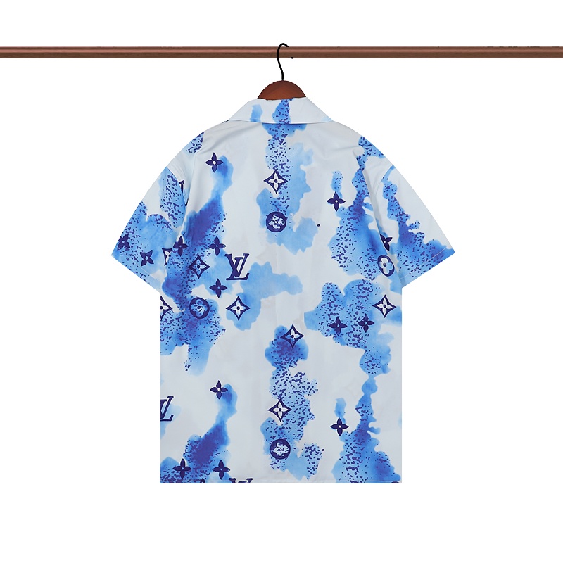 Lv Áo Thun cotton Ngắn Tay In Họa Tiết Thời Trang Cho Nam Nữ