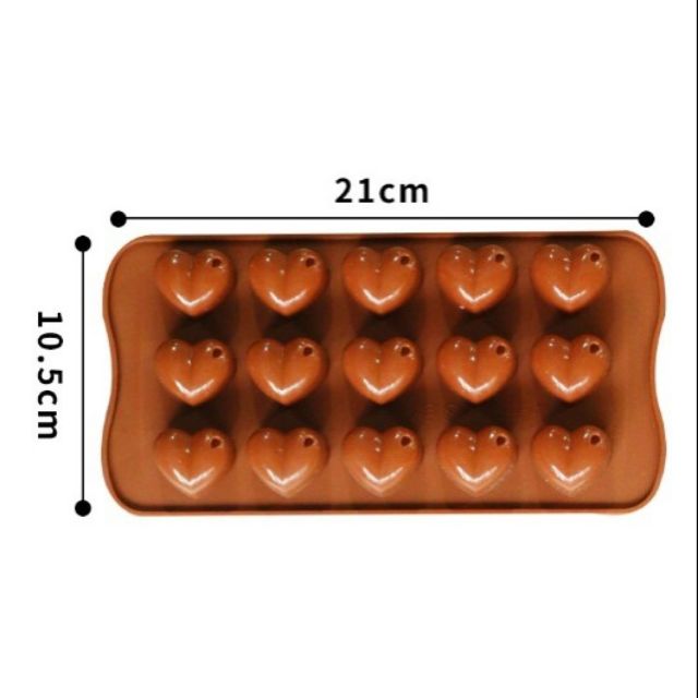 Khuôn silicon hình tim làm socola có 3 mẫu (mua nhiều giảm giá)