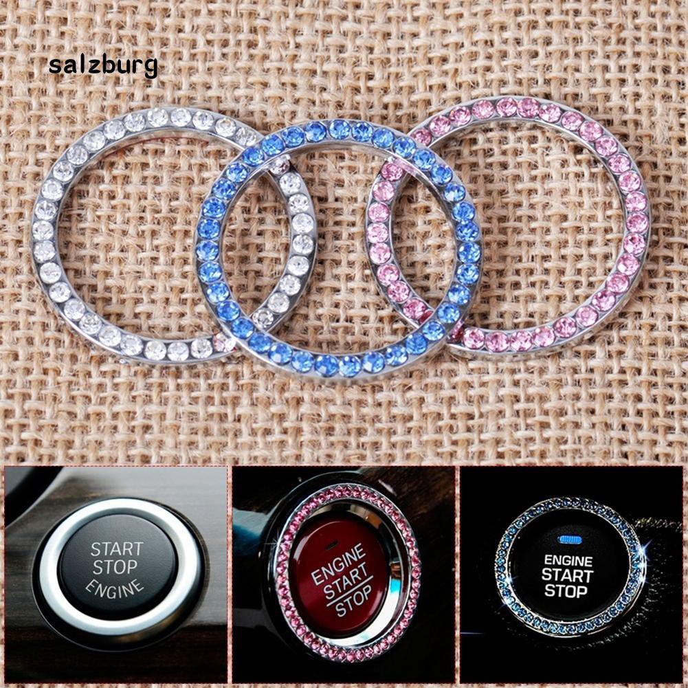 Vòng đính đá trang trí nút khởi động xe hơi | BigBuy360 - bigbuy360.vn