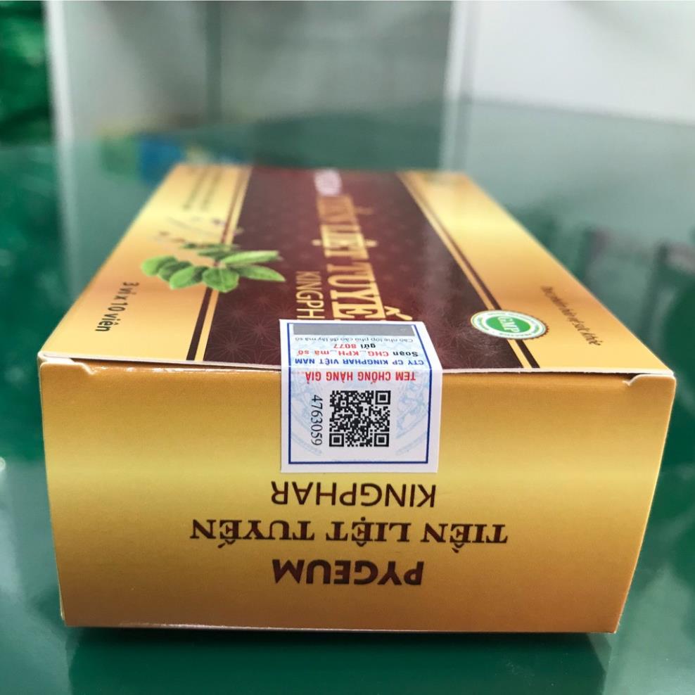 {Mẫu mới} Pygeum Kingphar - Hỗ Trợ Giảm kích thước Tuyến Tiền Liệt (30 Viên)