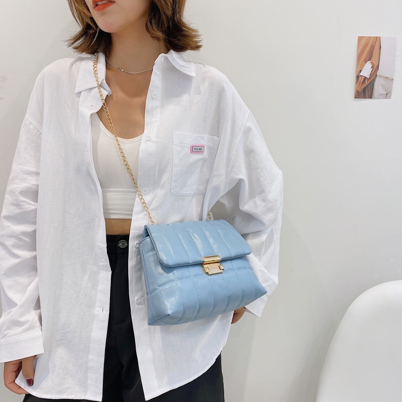 Túi Đeo Chéo Vai Bằng Da Mềm Kiểu Vuông Thời Trang Sành Điệu Cho Nữ