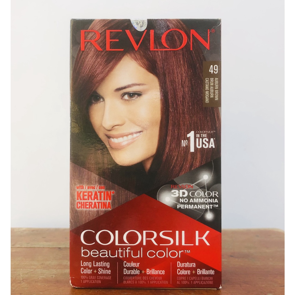 [ Số 49] Nhuộm tóc thời trang Revlon Colorsilk 3D hàng công ty với Keratin cho tóc bóng mượt và óng ánh Xuất xứ: hàng c