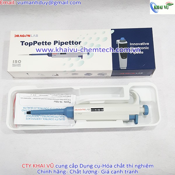 Dụng cụ hút mẫu hút chất lỏng Micropipet Dragonlab 100uL, 200uL, 1000uL (1ml), 5000uL (5ml), 10.000uL (10ml)