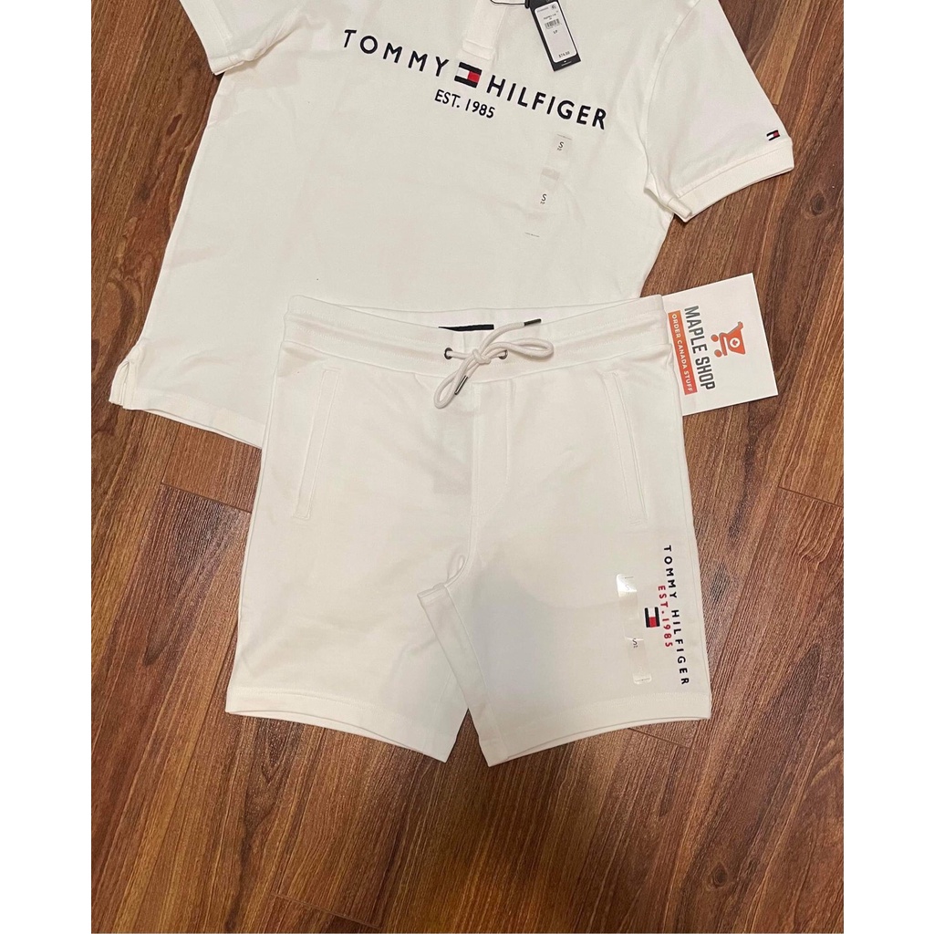 Quần Short, Tommy Hilfiger Trắng Trơn 3 Túi, Chính Hãng, Authentic 100%, Tommy Jean, Tommy Hilfiger, Short.