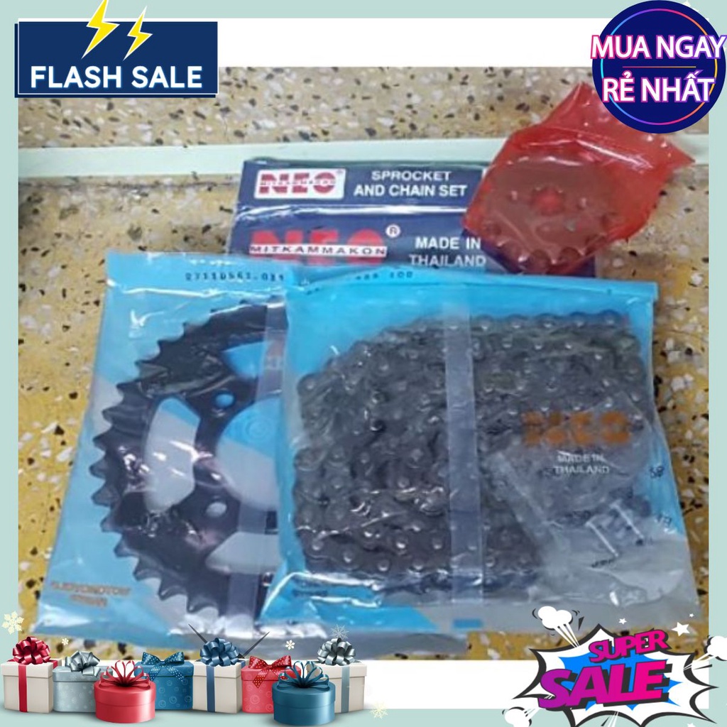 nhông sên đĩa Thái Exciter 428 – 114L, 15T x 39T Neo Mitkam Makon Thái Lan, nhông xích Dai