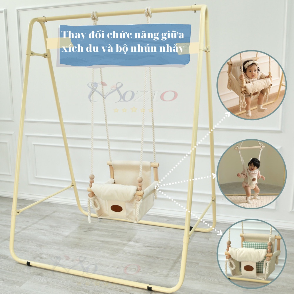 Bộ Tập Nhún Kiêm Xích Đu Cho Bé Chính Hãng OME JUMPER KIDS AND SWING Dành Cho bé Từ 3 Tháng tới 8 Tuổi