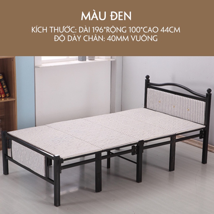 Giường gấp gọn thông minh bằng sắt, kích thước 196x100x44cm