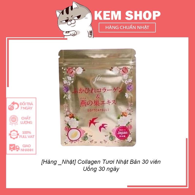 [Hàng _Nhật]  Collagen Tươi Nhật Bản 30 viên - Uống 30 ngày