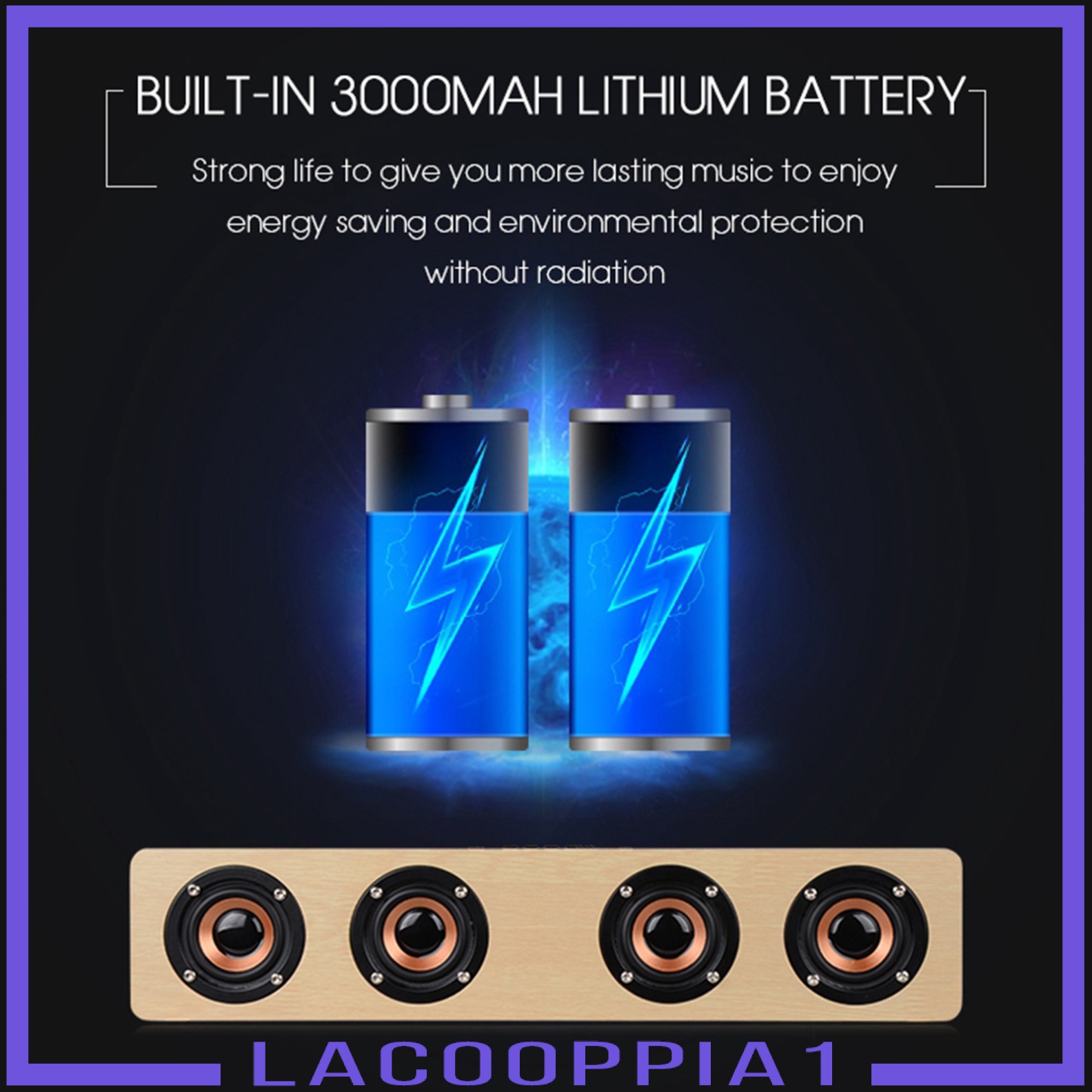 Loa Bluetooth Lapopopia1 Bằng Gỗ Âm Thanh Siêu Mạnh Kích Thước 380mm