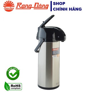 [Rẻ Vô Địch ] Phích đựng nước nóng 2,5 lít Rạng Đông Inox cao cấp, cần bơm rót nước, đế xoay 360 độ