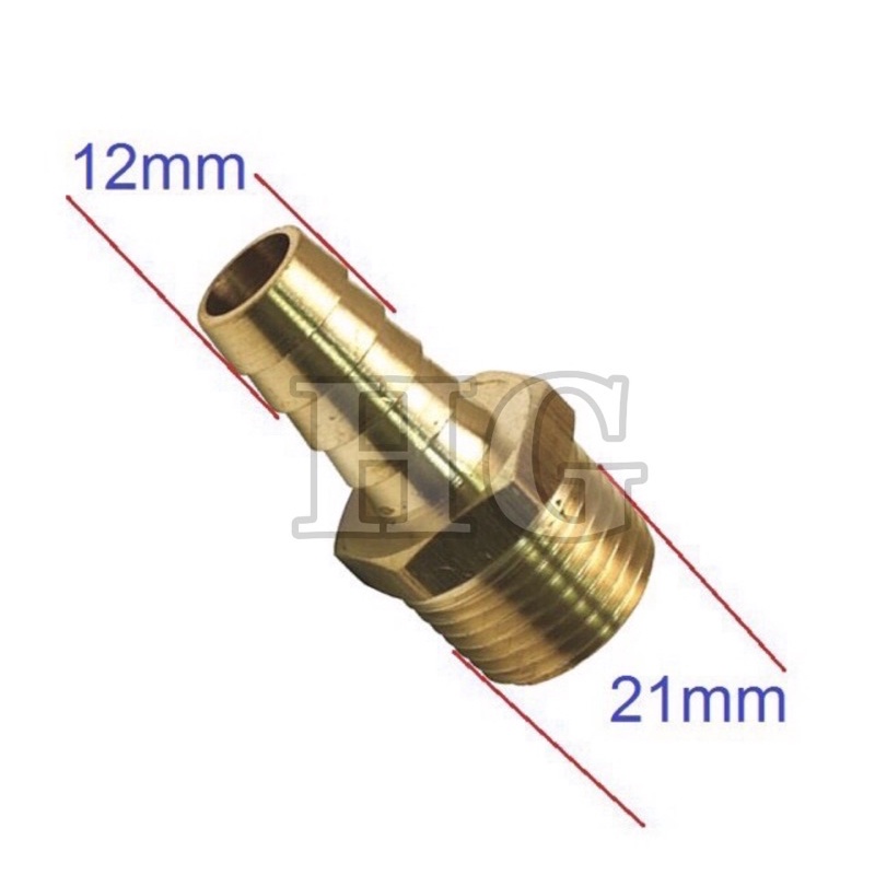 [GIÁ SỈ] Đầu nối đuôi chuột đồng thau búp RN nối ống mềm, ren ngoài 1/2 (21) đuôi chuột nối ống mềm đủ size