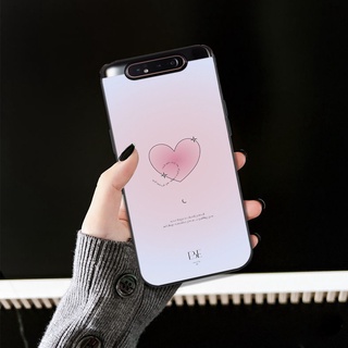 ốp lưng điện thoại Samsung a80 trái tim sắc màu