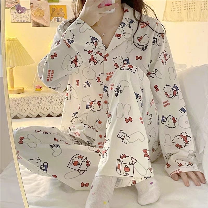 BỘ ĐỒ NGỦ MẶC NHÀ CUTE HOẠ TIẾT ĐÁNG YÊU HOT THU ĐÔNG 2021